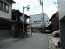 中津川宿の桝形が設けられた町並み