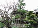 常葉神社本殿と石燈篭と植栽を写した写真