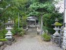 荏名神社参道と石燈篭