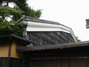吉島家住宅の屋敷に設けられたウダツ風の防火壁