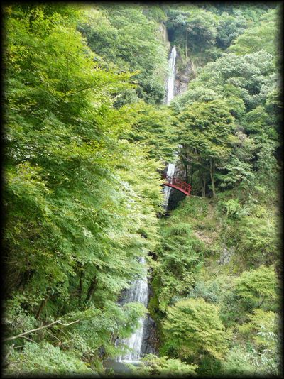五宝滝の下三段を縦長のアングルで撮影した画像